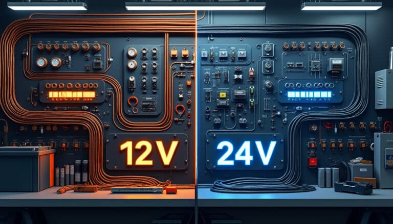 découvrez les implications du choix entre une tension 12 v ou 24 v pour votre installation électrique et comment adapter le reste de votre équipement en conséquence.