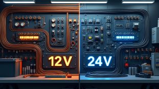 découvrez les implications du choix entre une tension 12 v ou 24 v pour votre installation électrique et comment adapter le reste de votre équipement en conséquence.