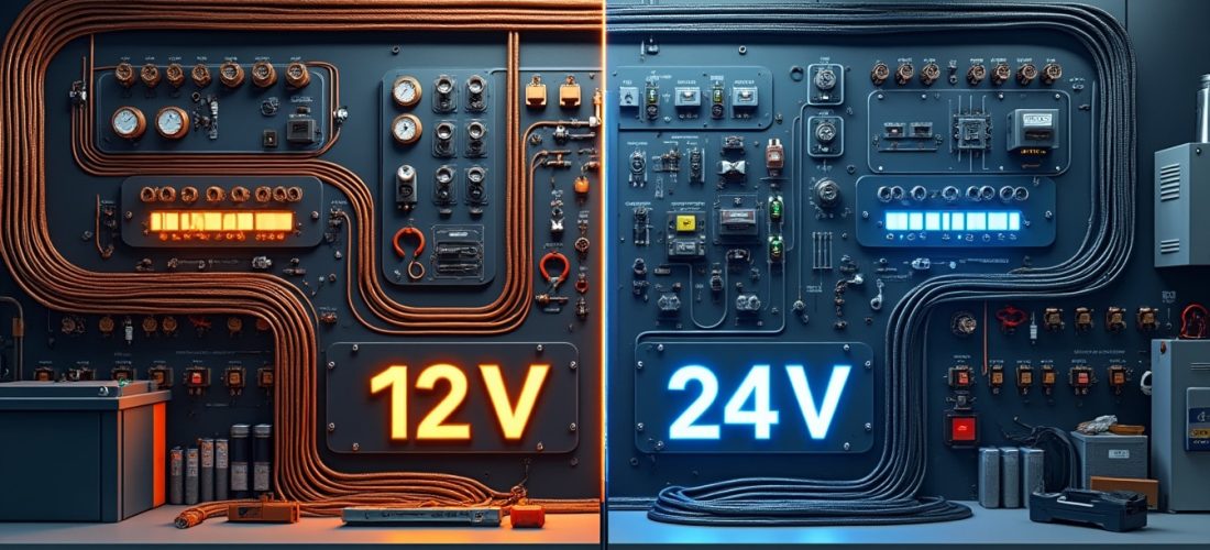 découvrez les implications du choix entre une tension 12 v ou 24 v pour votre installation électrique et comment adapter le reste de votre équipement en conséquence.