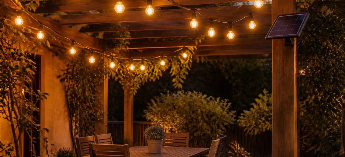 Guirlande solaire : quelle longueur pour une pergola ou un balcon ?